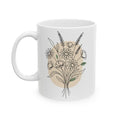 Floral Line Art Arrangement Ceramic Coffee Mug (11oz, 15oz)