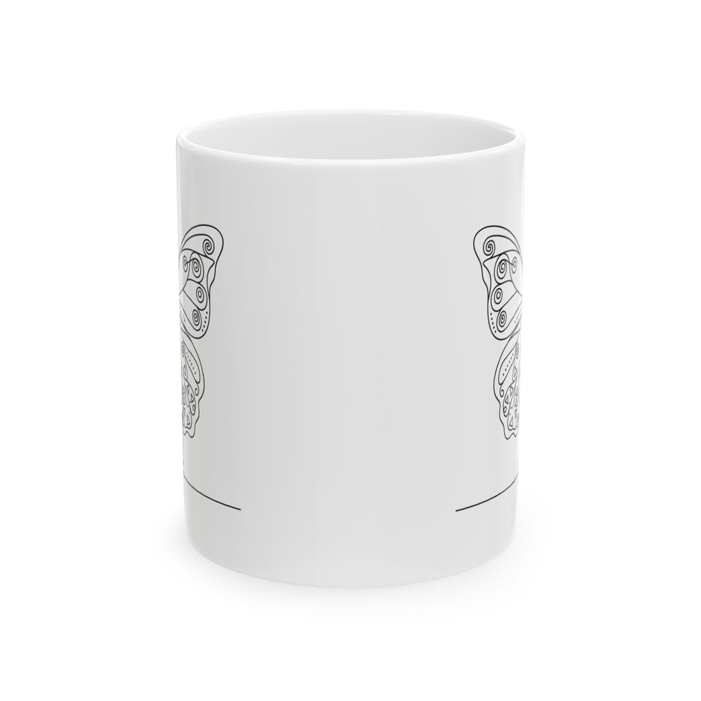 Butterfly Line Art Ceramic Coffee Mug(11oz & 15oz)