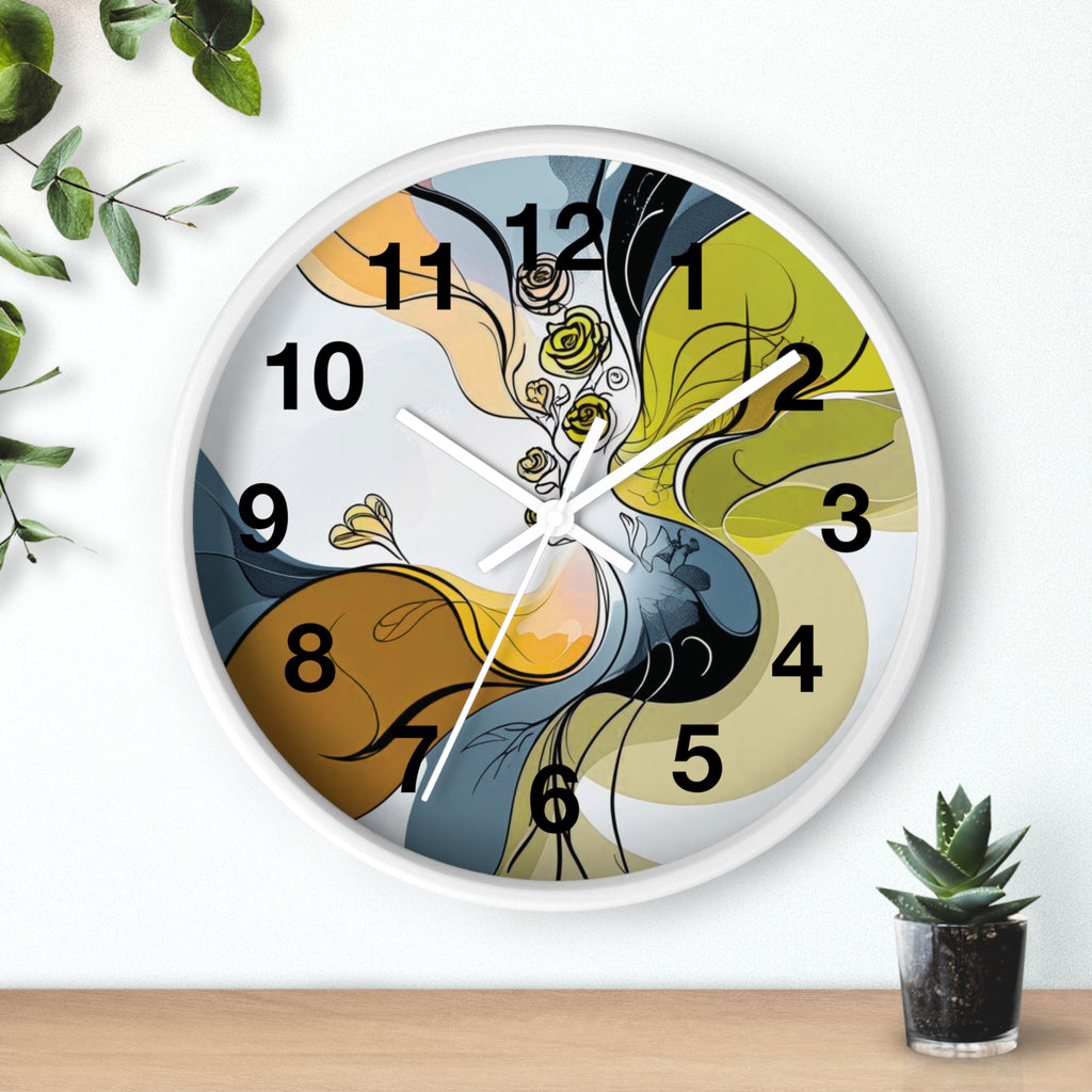 Abstract Wall Clock Multicolor