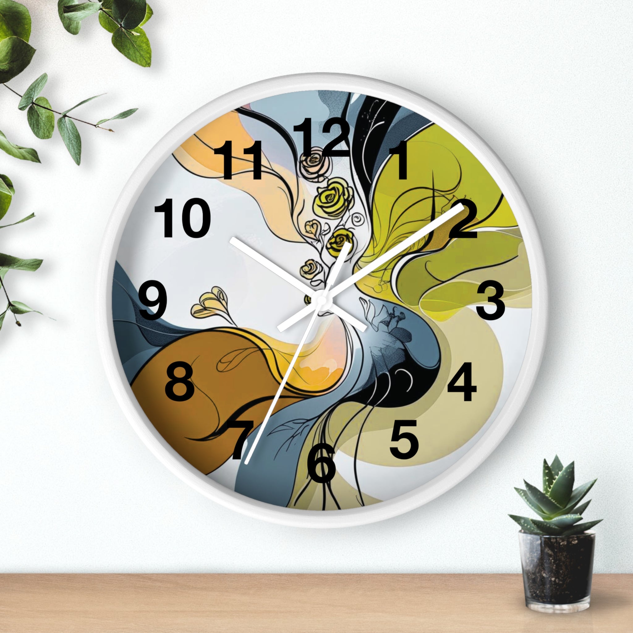 Abstract Wall Clock Multicolor
