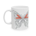 Art Line Butterfly Ceramic Coffee Mug  (11oz, 15oz)