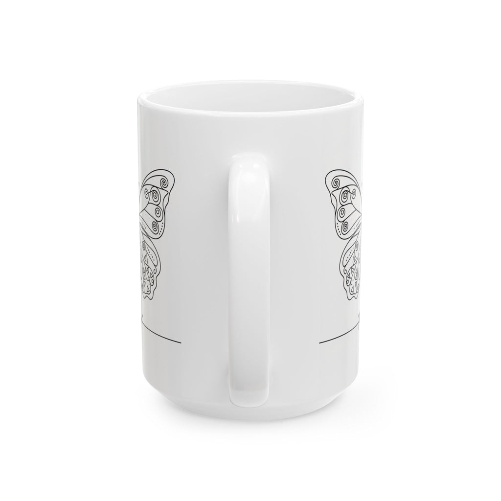 Butterfly Line Art Ceramic Coffee Mug(11oz & 15oz)