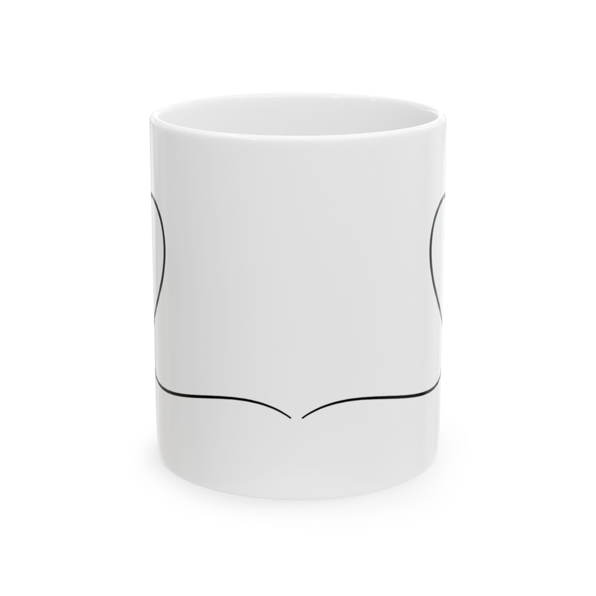 Minimal Heart Line Art Ceramic Coffee Mug (11oz, 15oz)