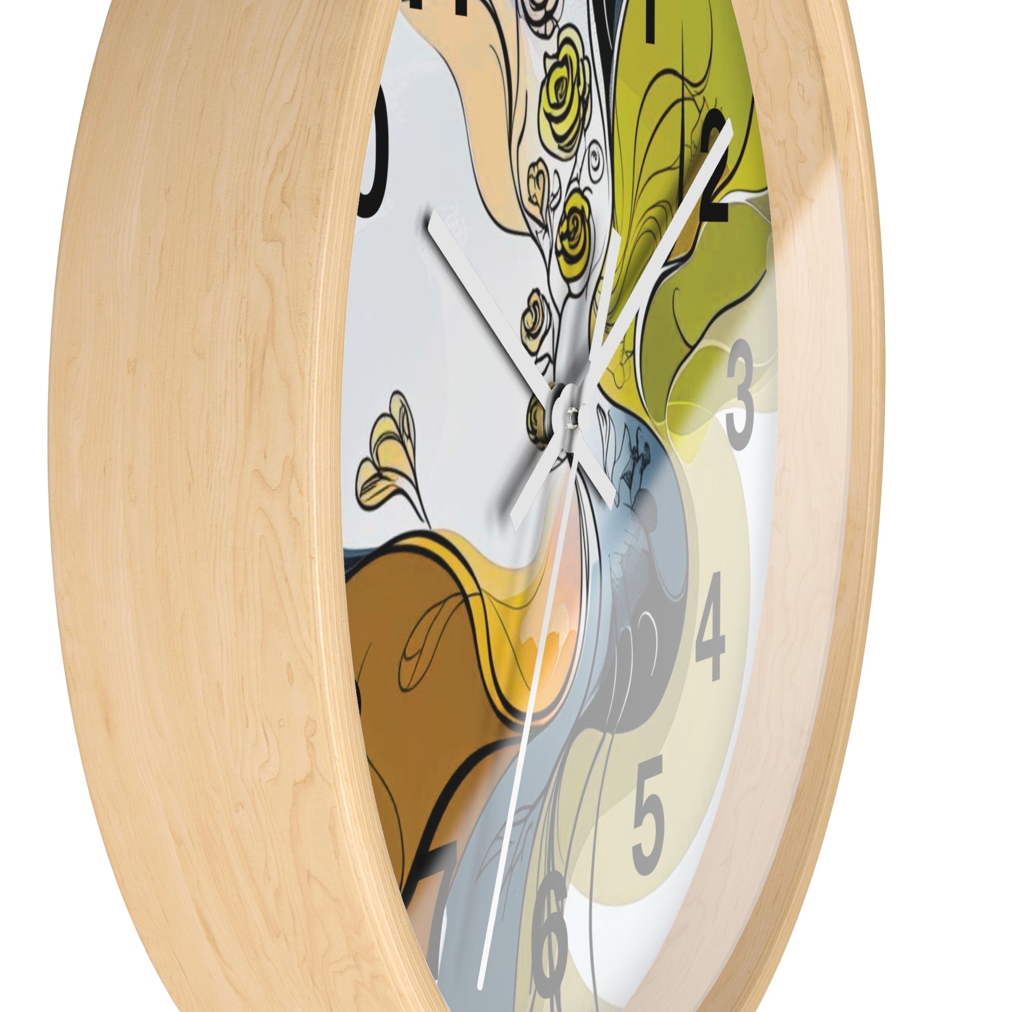 Abstract Wall Clock Multicolor