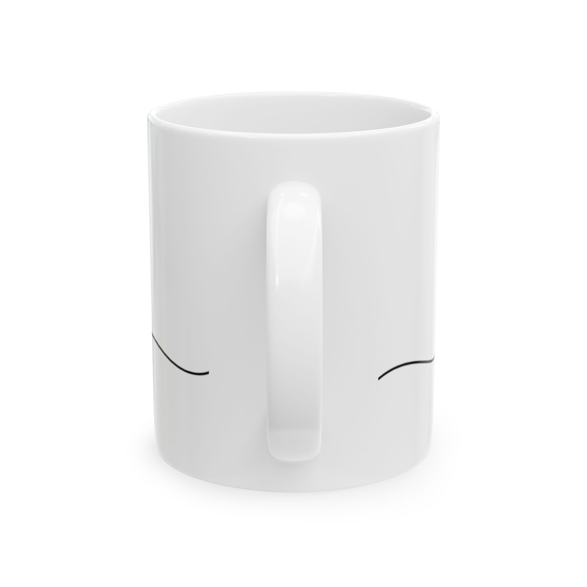 Line Art "Thank You" Phrase Ceramic Coffee Mug. (11oz & 15oz)