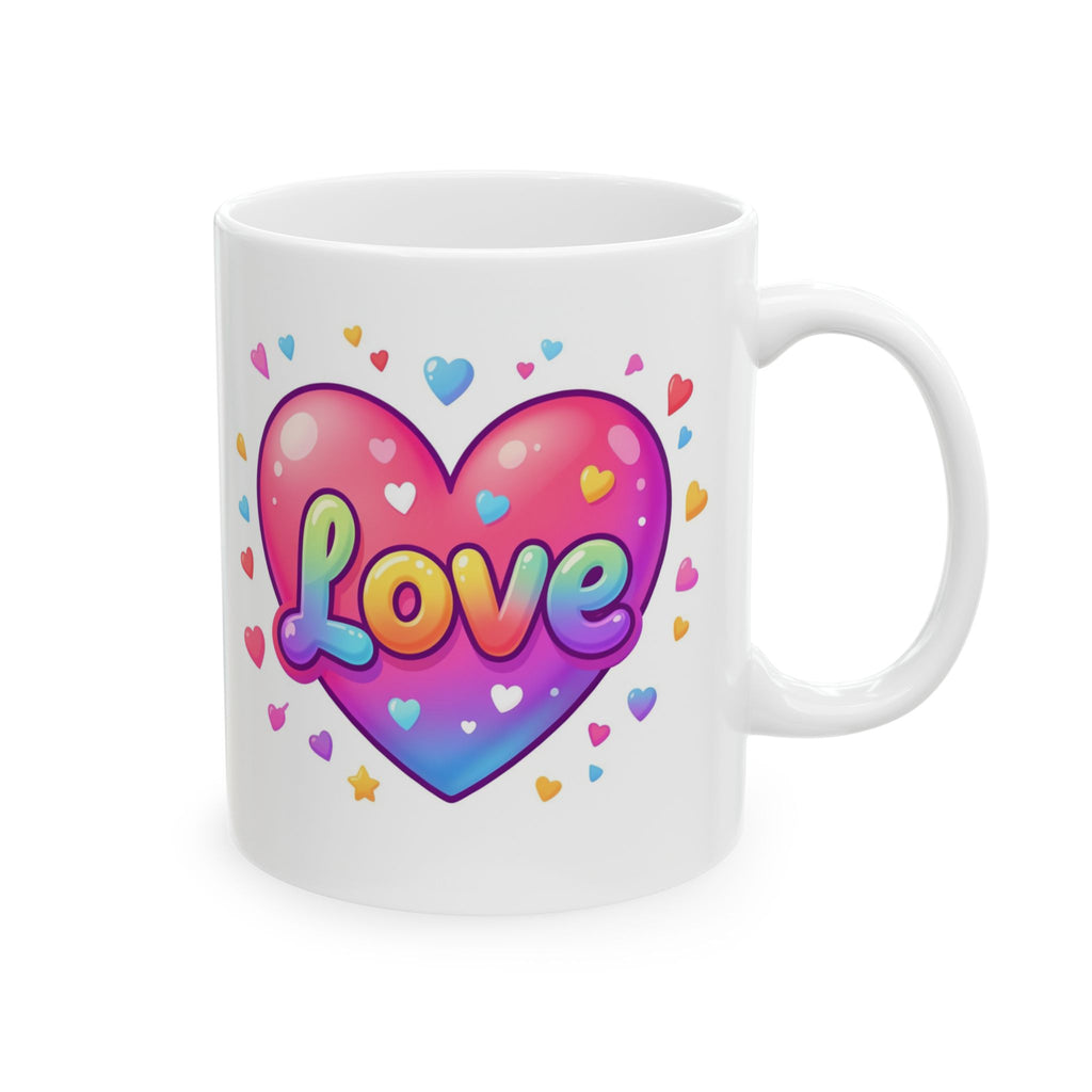 Love-Heart Ceramic Coffee Mug (11oz & 15oz)