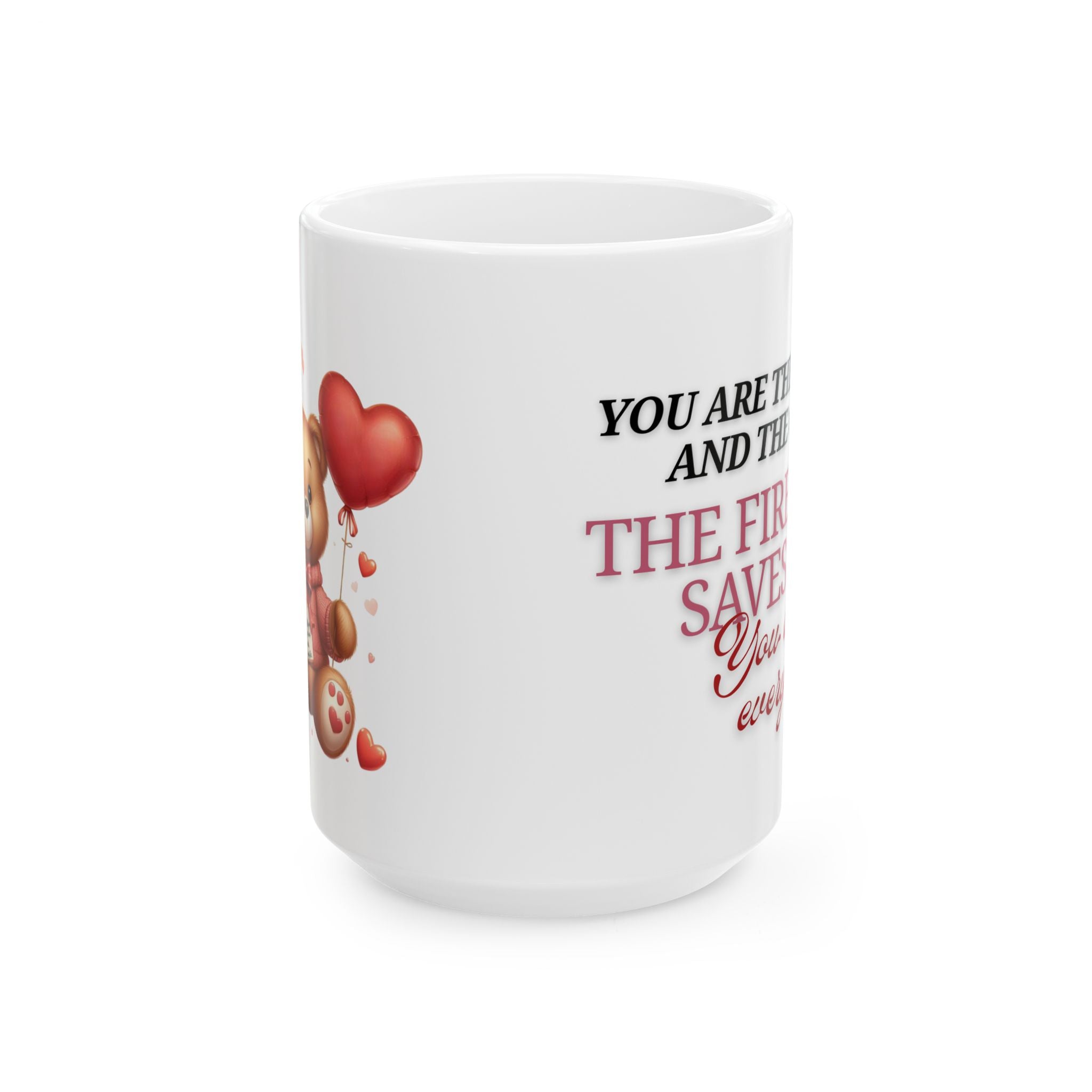 Romantic Teddy Bear Ceramic Coffee Mug / Cup (11oz/15oz)