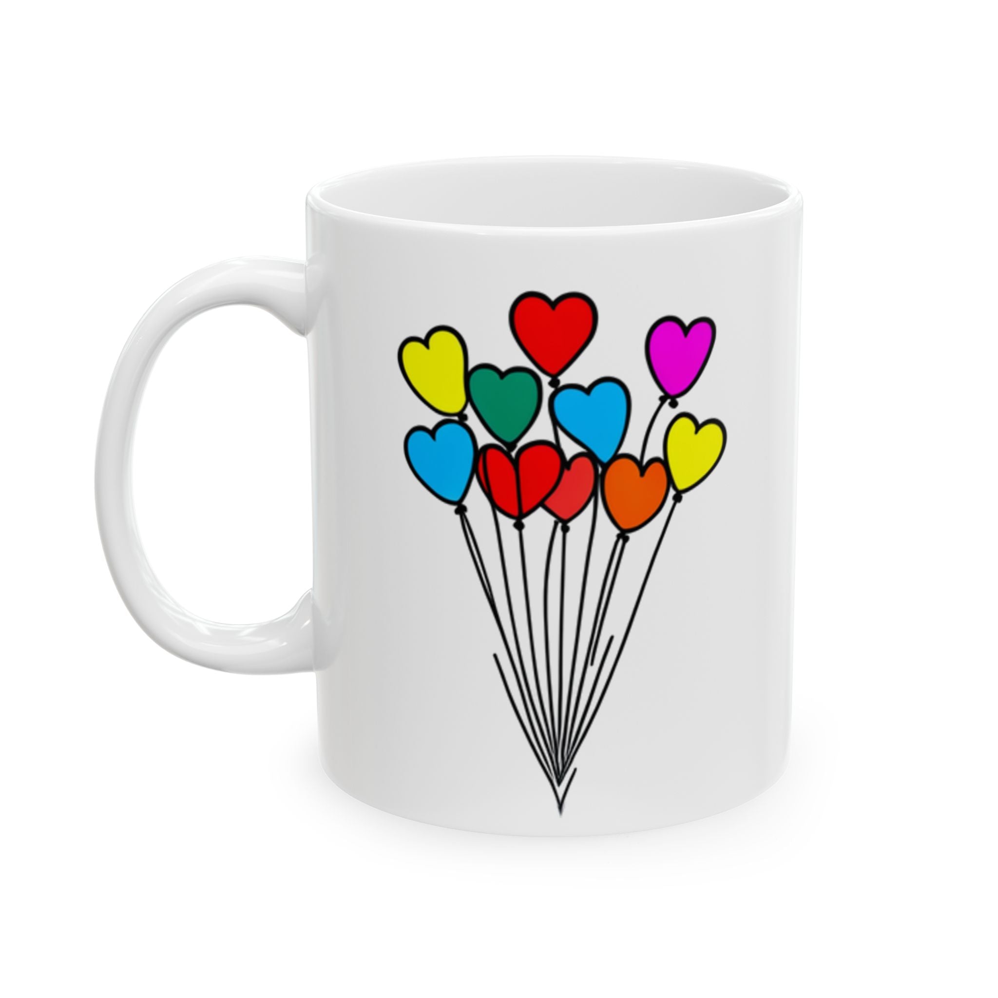 Heart Balloons Ceramic Coffee Mug (11oz/15oz)