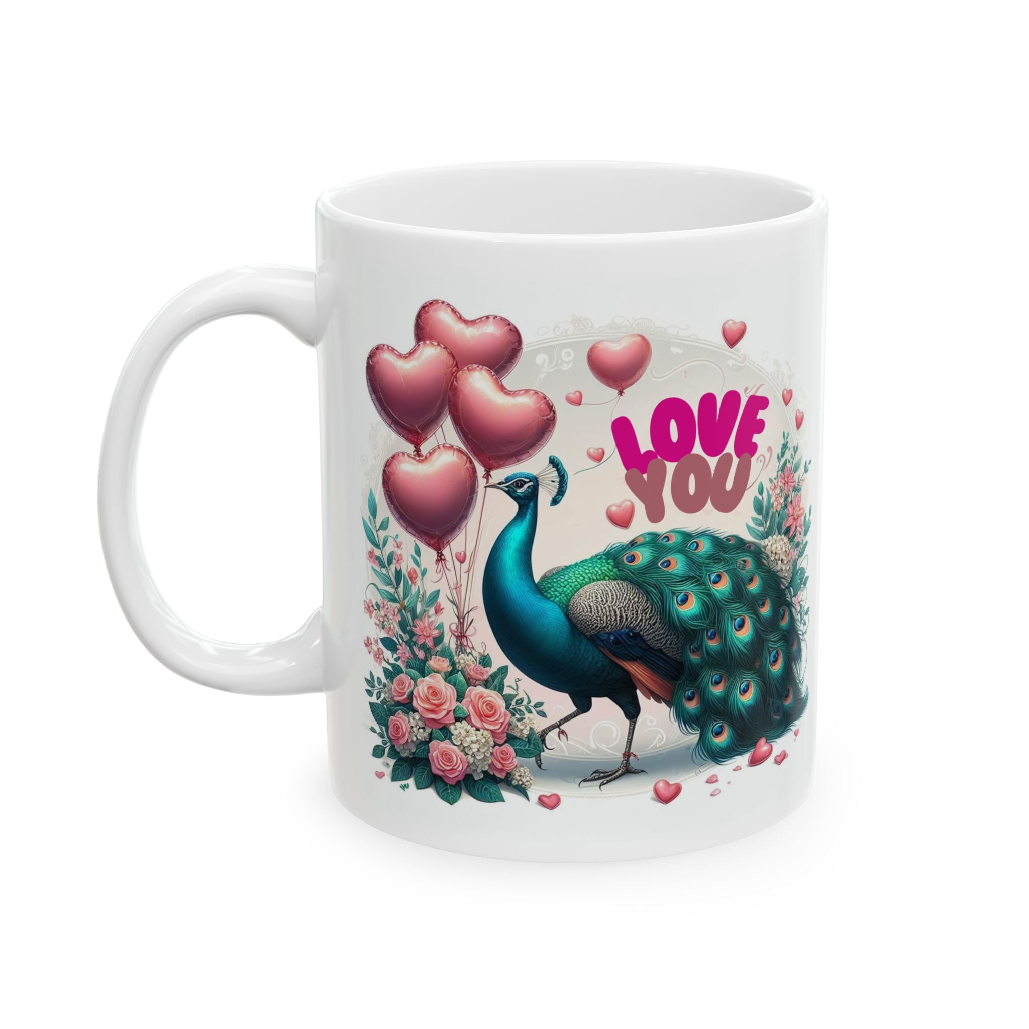 Romantic Peacock Ceramic Coffee Mug(11oz/15oz)