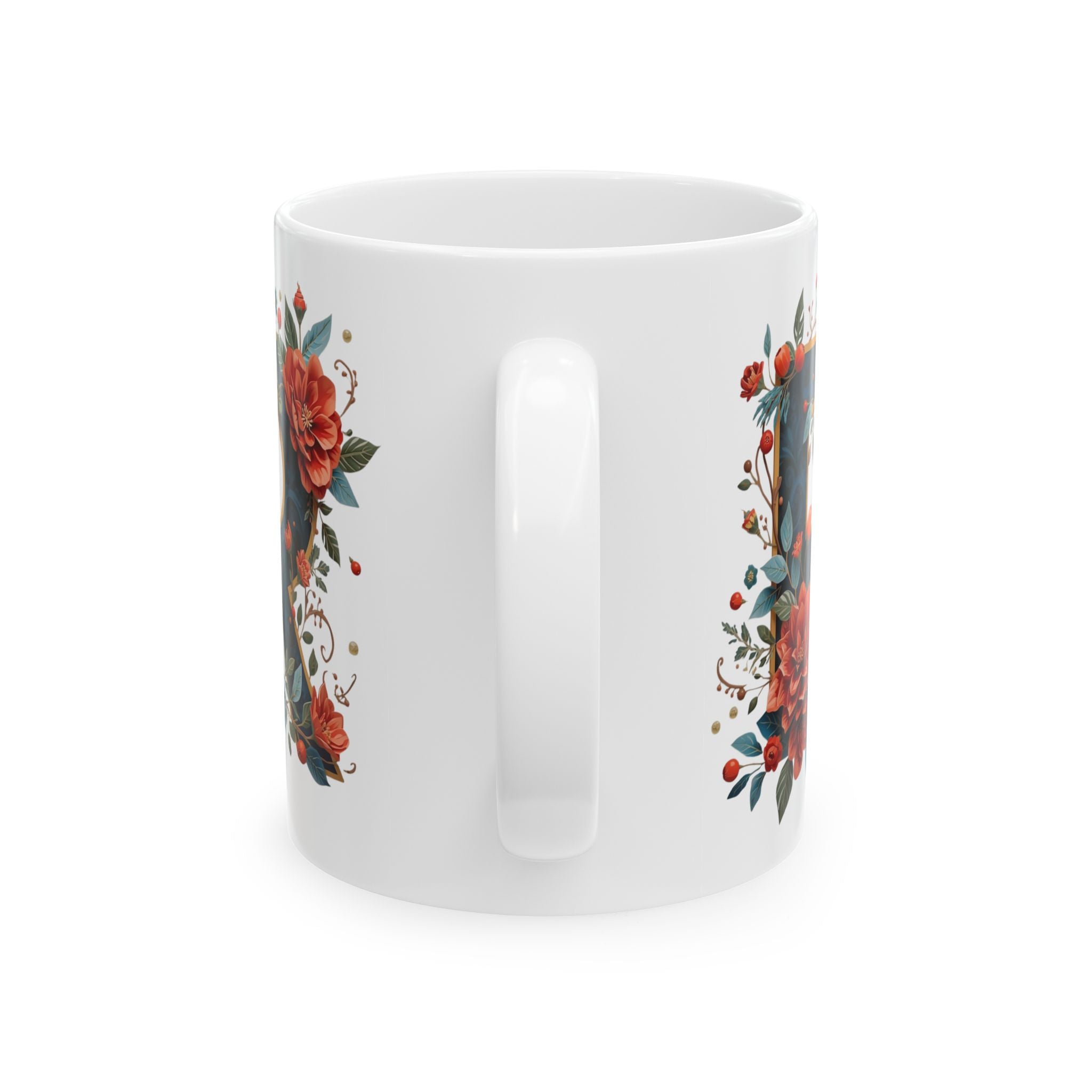 Floral Letter R Ceramic Mug 11oz/15oz