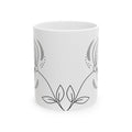 Minimalist Line Art Flower Ceramic Mug