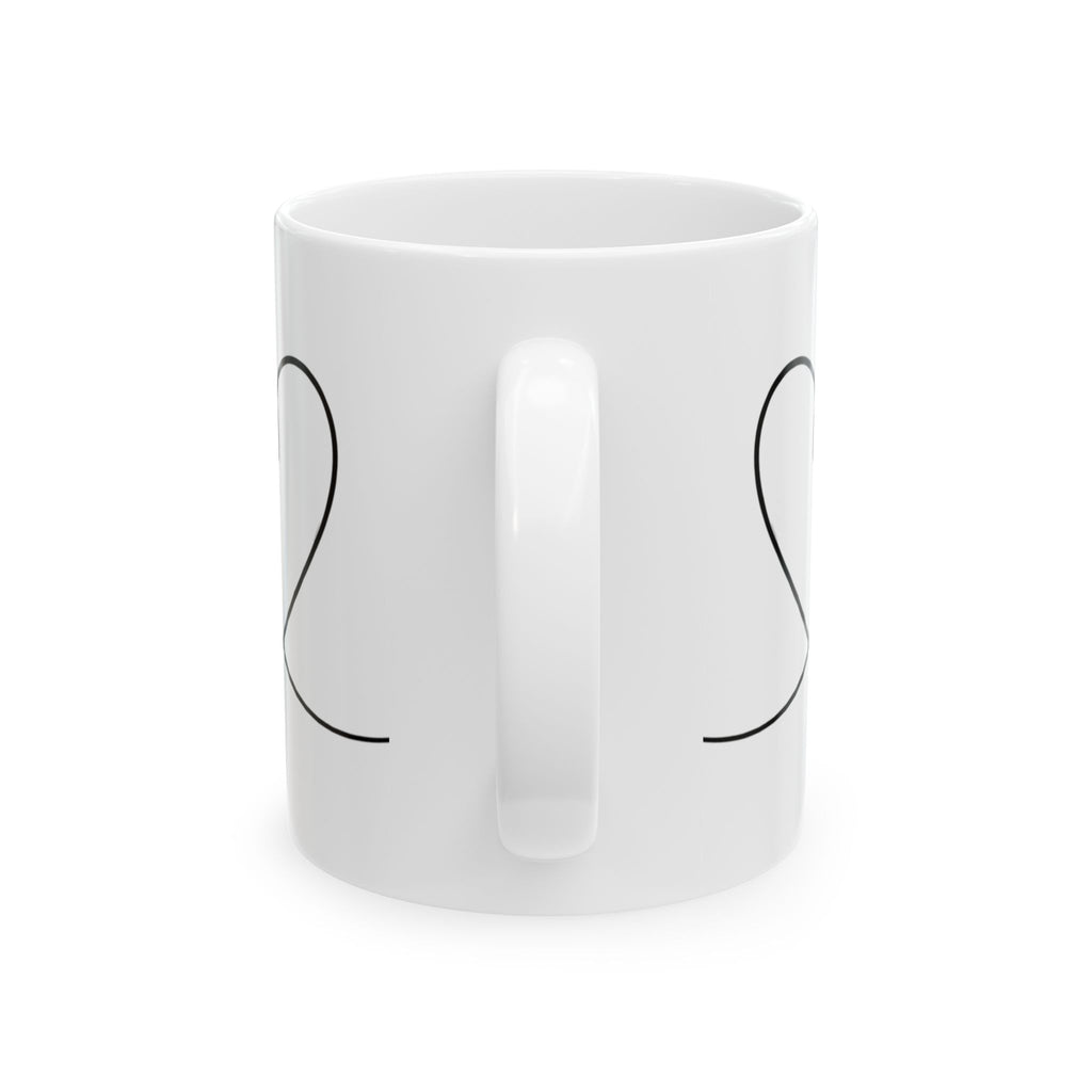 Minimal Heart Line Art Ceramic Coffee Mug (11oz, 15oz)