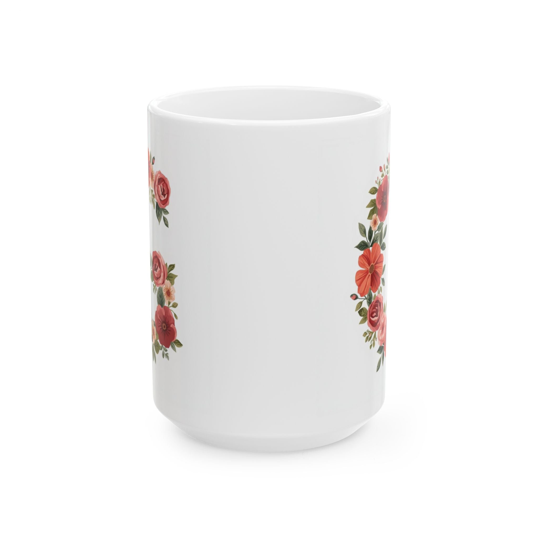 Floral Letter G Ceramic Coffee Mug  (11oz & 15oz)