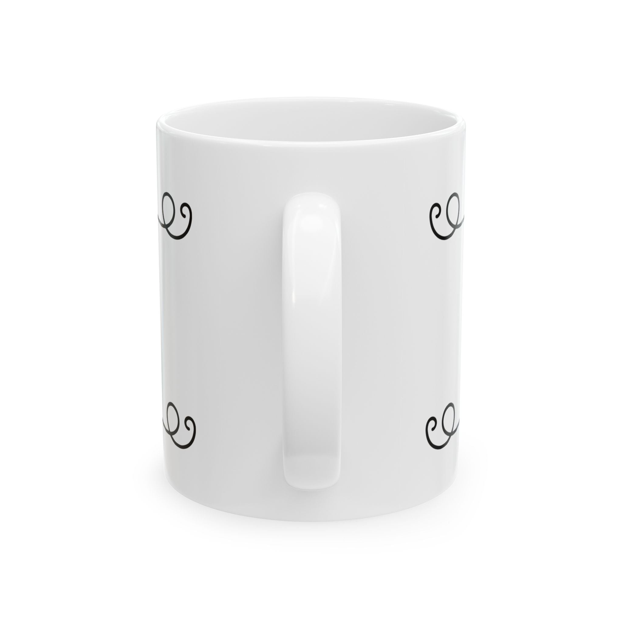 Minimal Heart Swirl Ceramic Coffee Mug (11oz, 15oz)