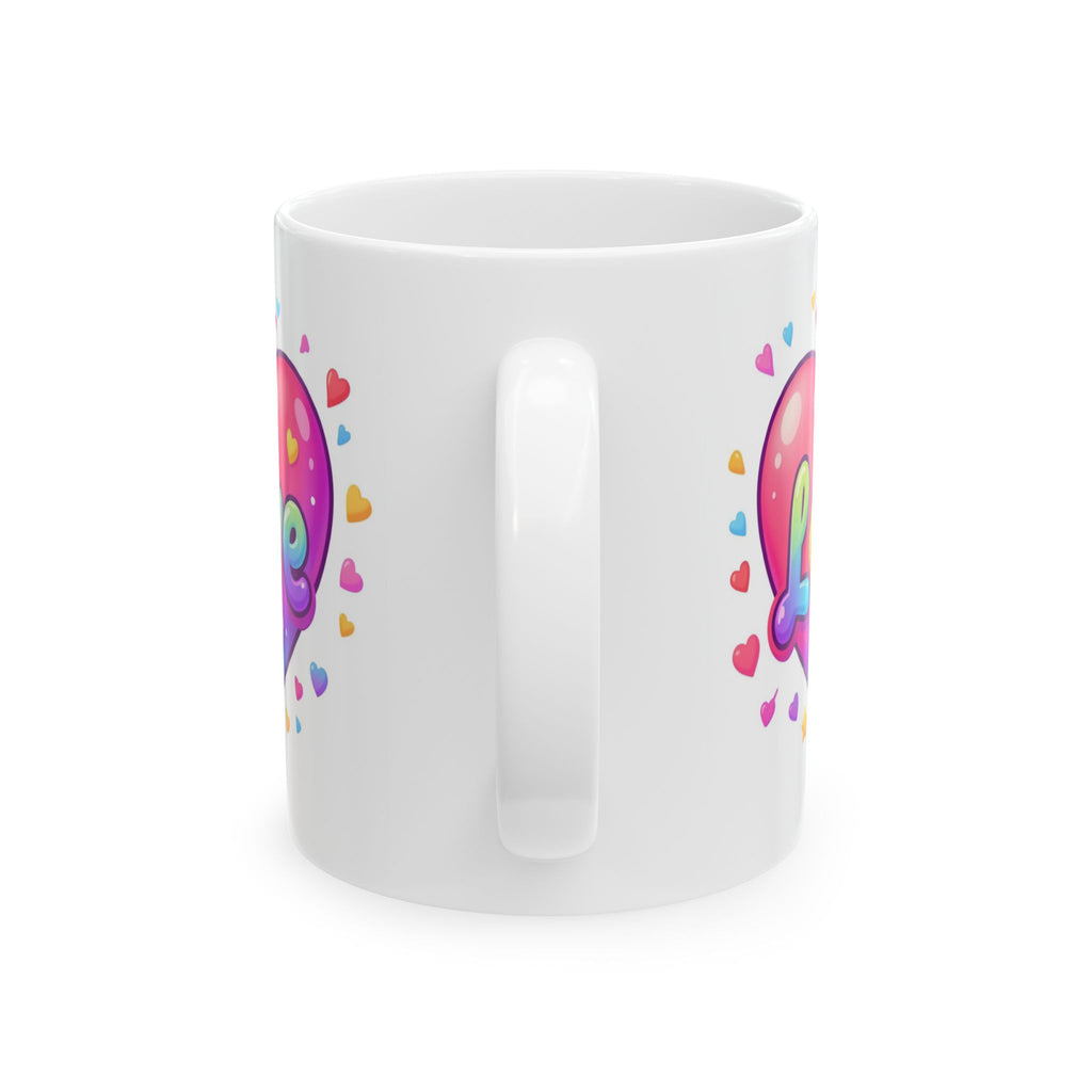Love-Heart Ceramic Coffee Mug (11oz & 15oz)