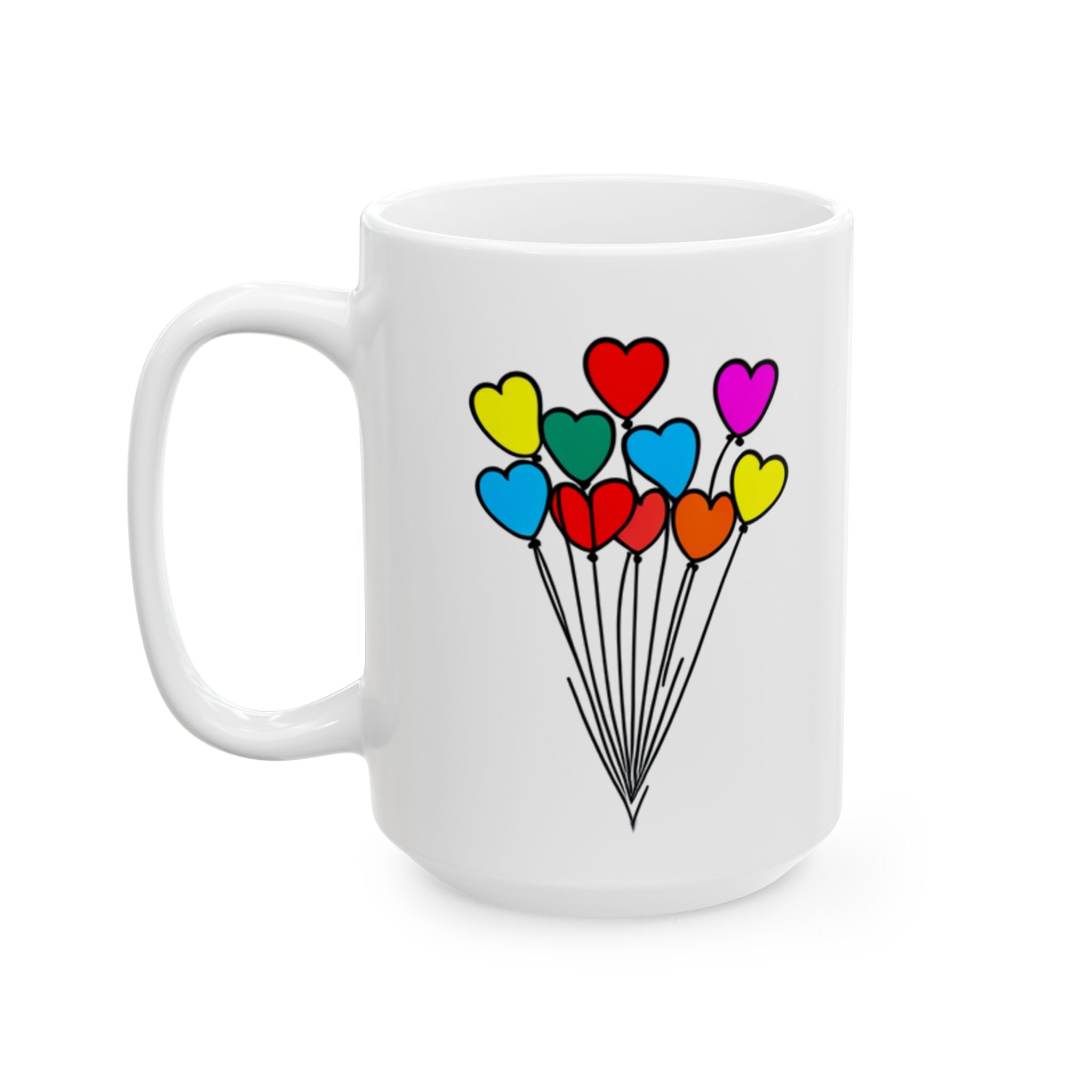 Heart Balloons Ceramic Coffee Mug (11oz/15oz)