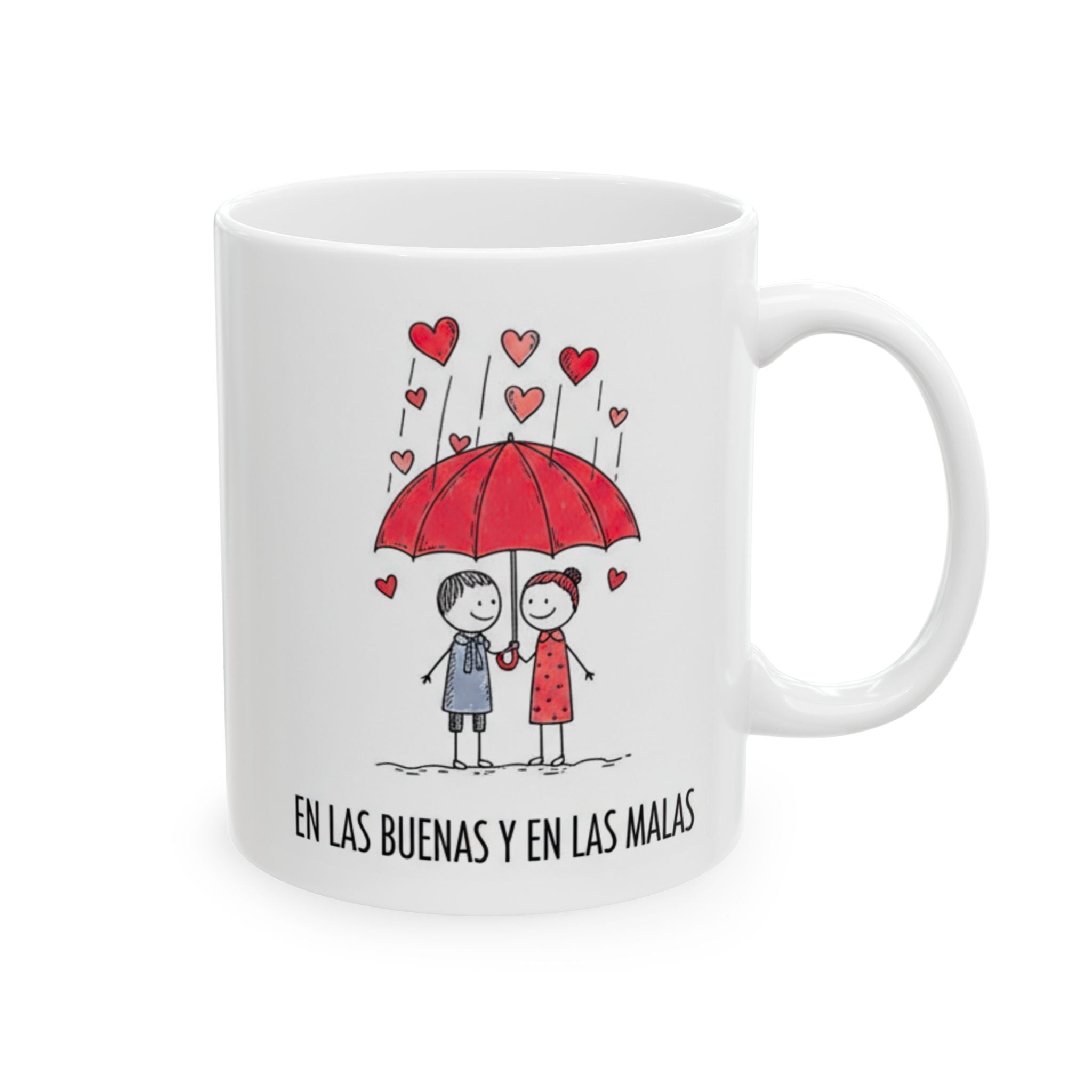 Romantic Couple Ceramic Coffee Mug in Spanish (11oz/15oz)