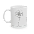 Minimal Art Line Wildflowers Ceramic Coffee Mug (11oz, 15oz)