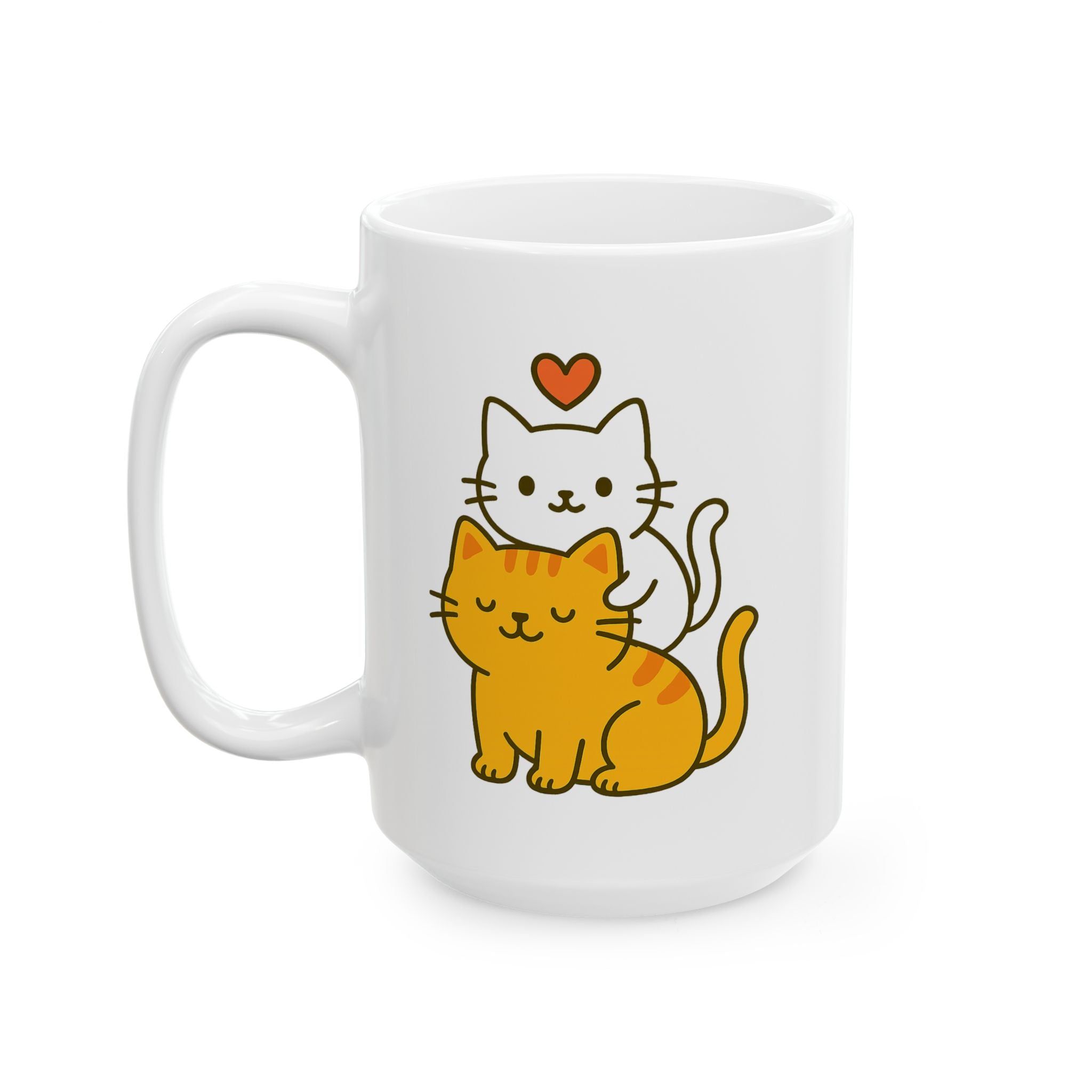 Romantic Cats Ceramic Coffee Mug (11oz & 15oz)