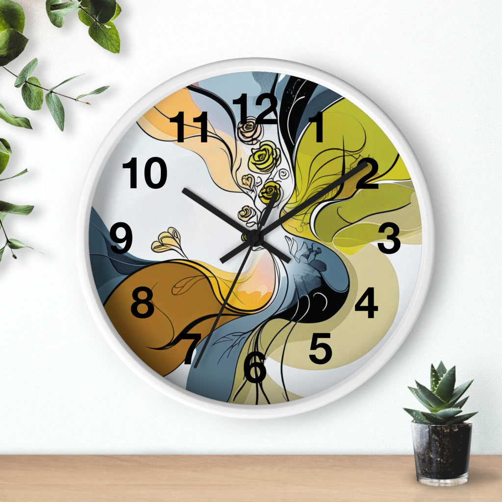 Abstract Wall Clock Multicolor
