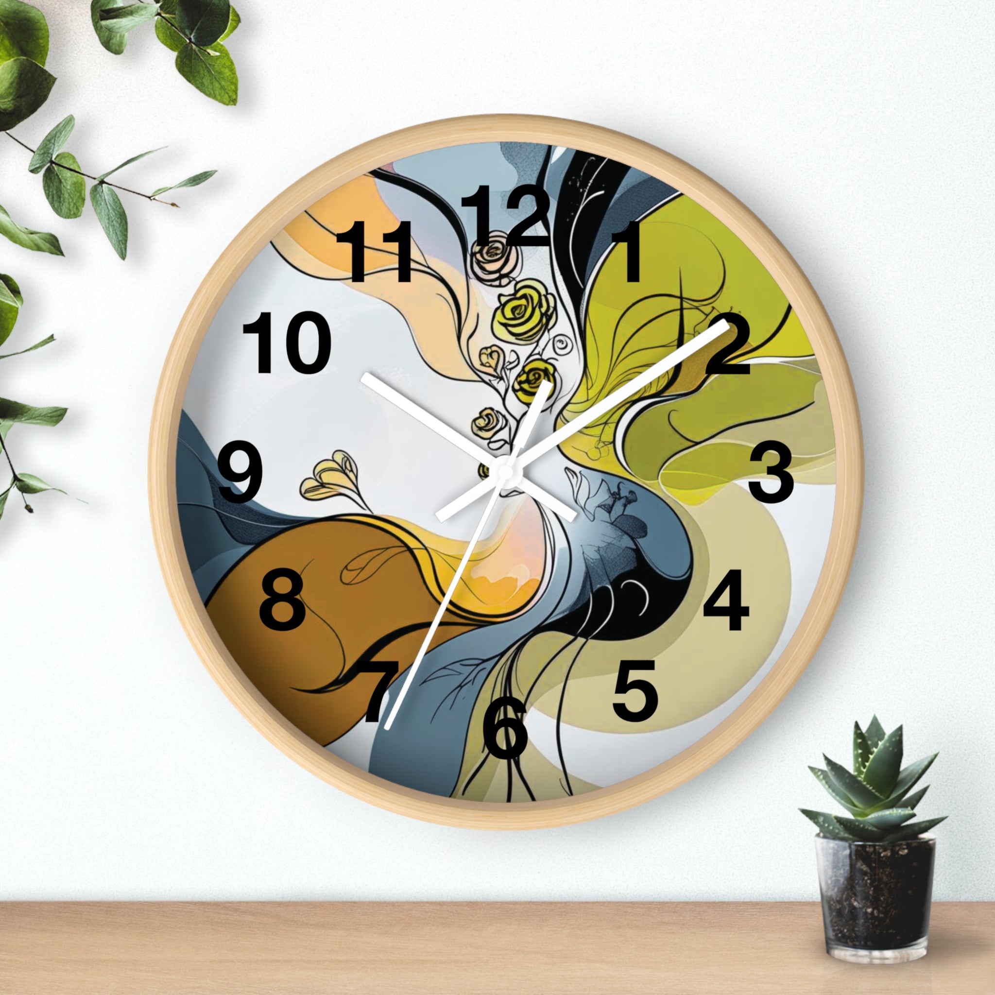 Abstract Wall Clock Multicolor