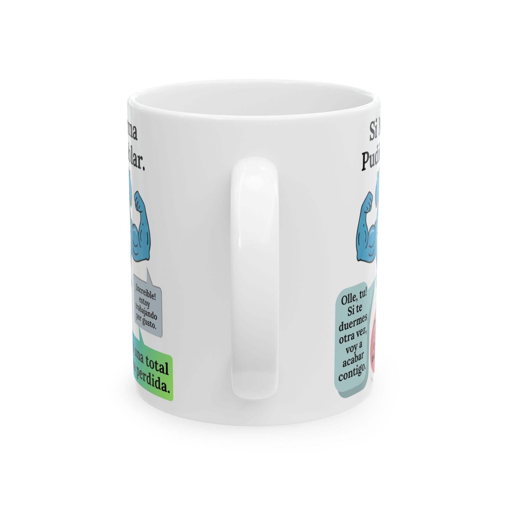 Funny Clock Ceramic Coffee Mug Mug in Spanish (11oz/15oz)