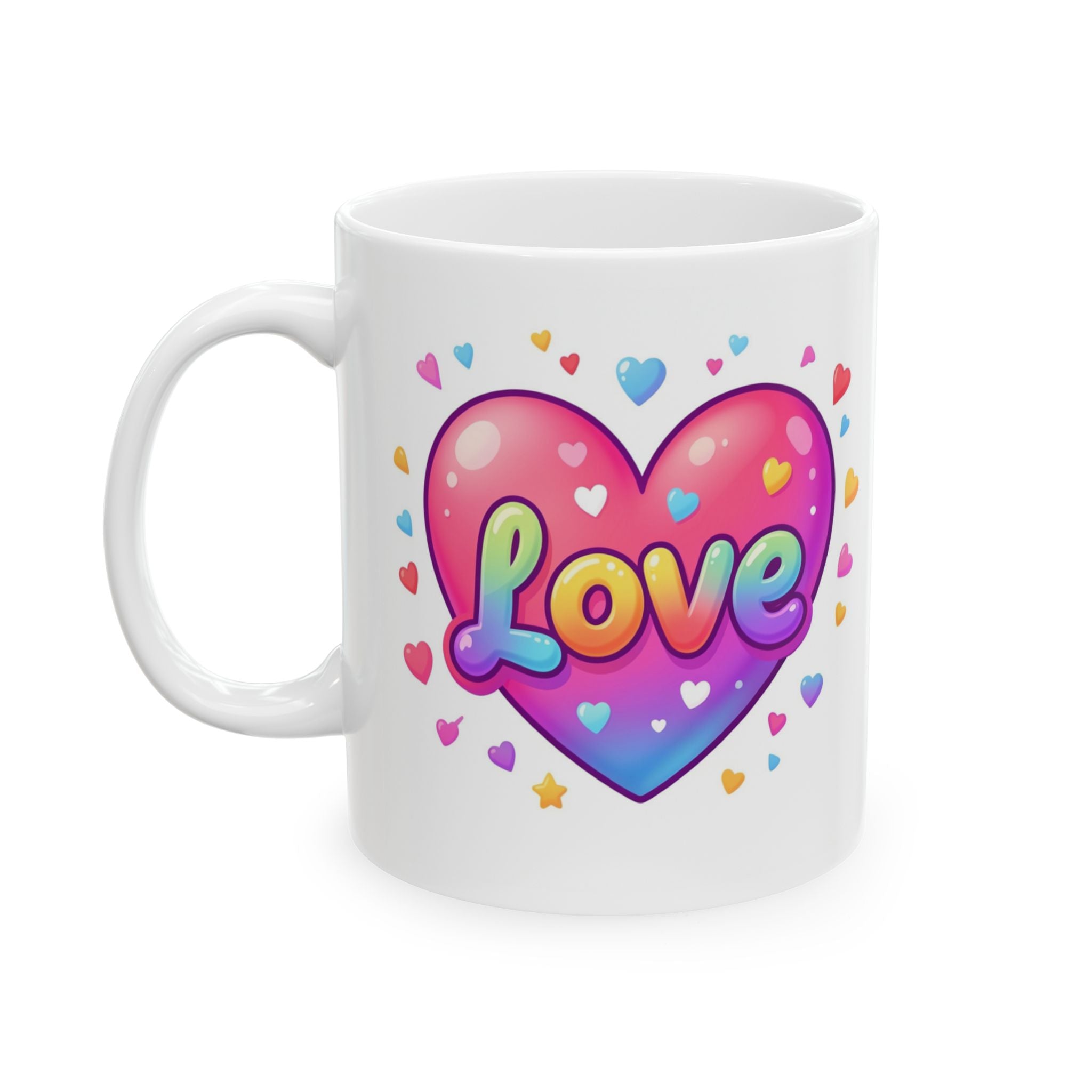 Love-Heart Ceramic Coffee Mug (11oz & 15oz)