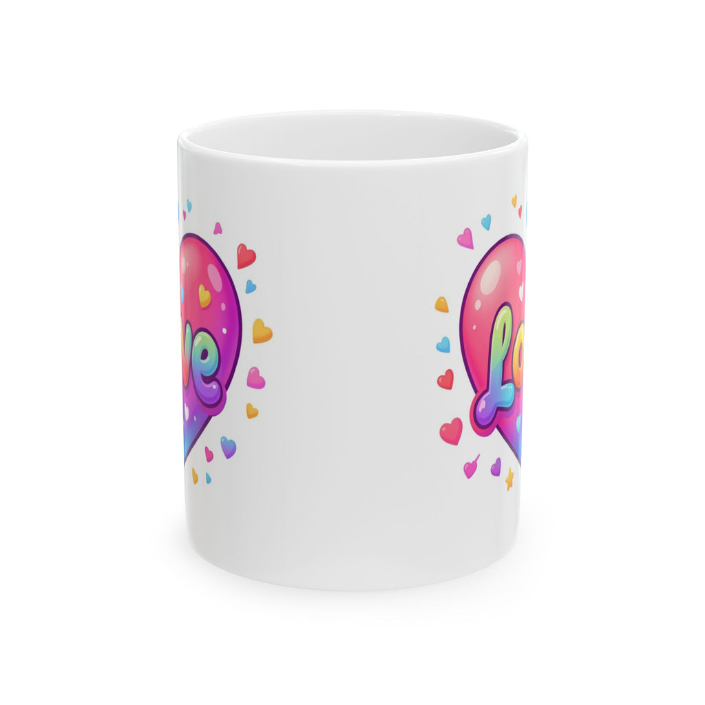 Love-Heart Ceramic Coffee Mug (11oz & 15oz)