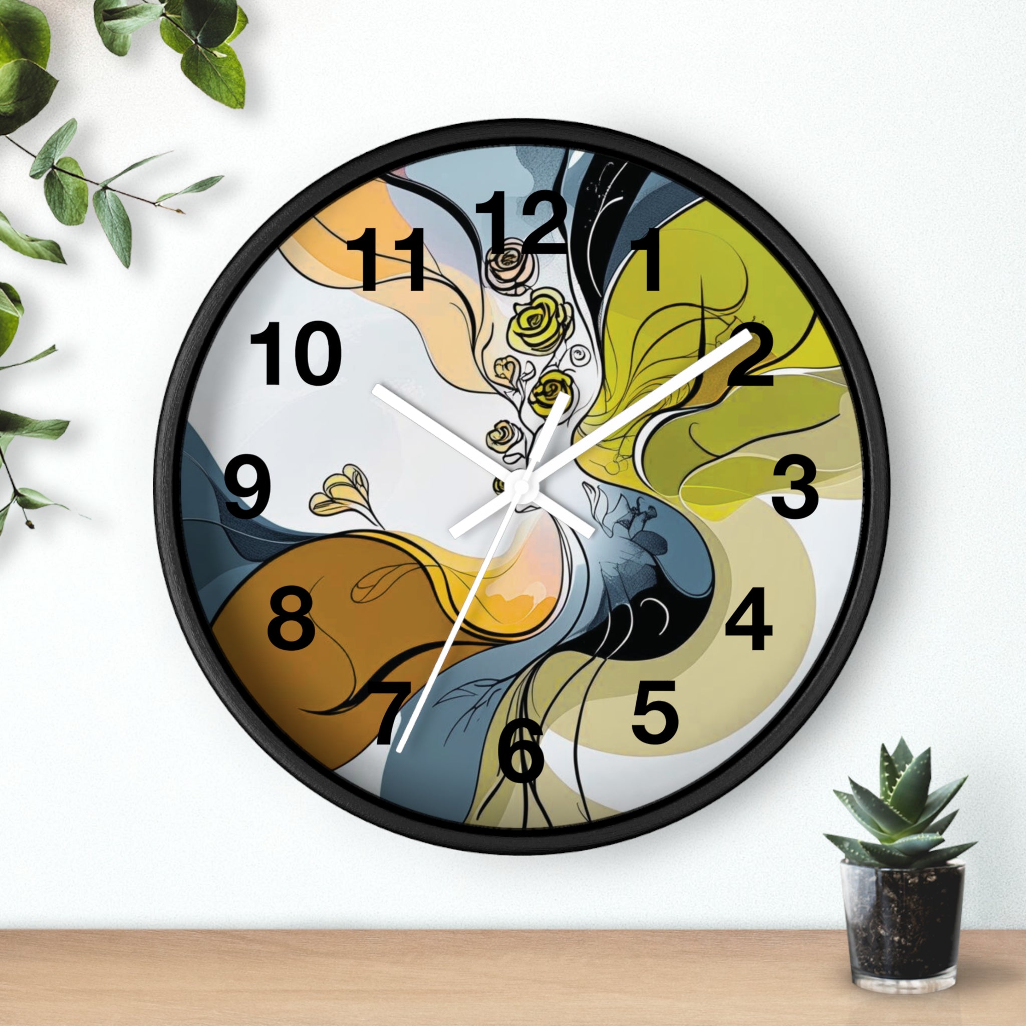 Abstract Wall Clock Multicolor