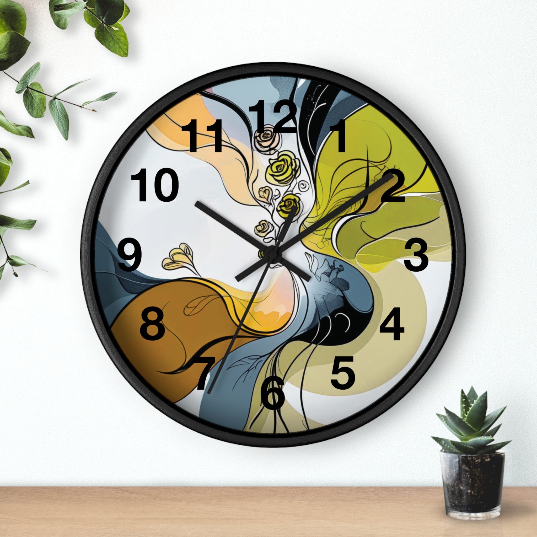 Abstract Wall Clock Multicolor