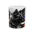 Mug with a design of a police dog on a white background