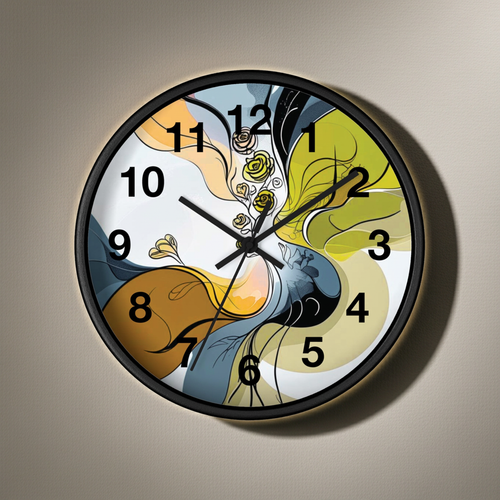 Abstract Wall Clock Multicolor