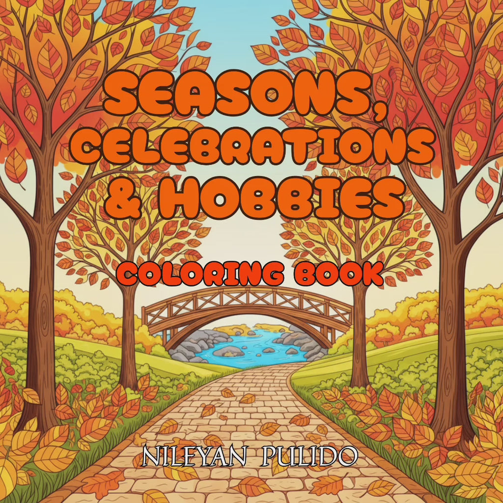 SEASONS, CELEBRATIONS  & HOBBIES: Coloring E-Book/PDF.