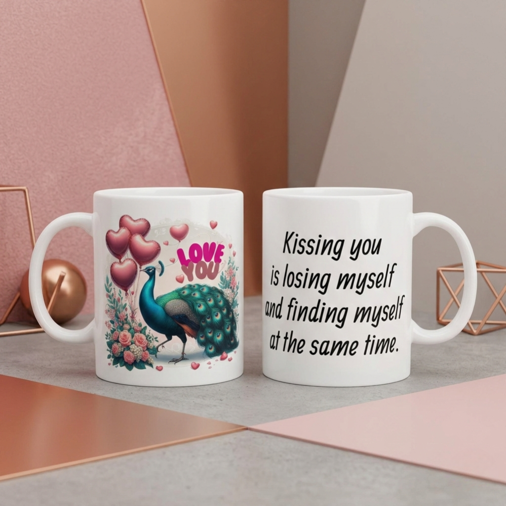 Romantic Peacock Ceramic Coffee Mug(11oz/15oz)