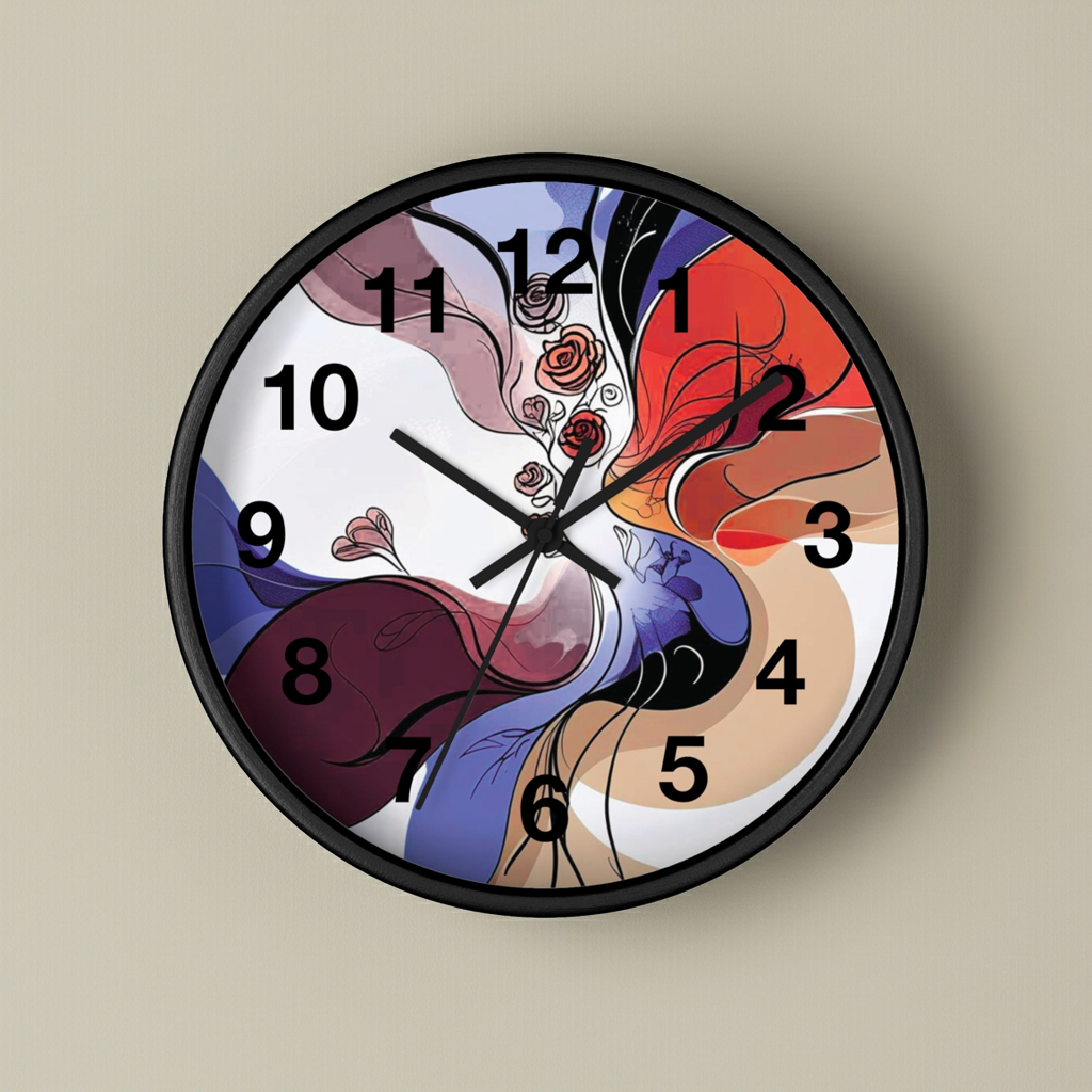 Abstract Multicolor Wall Clock