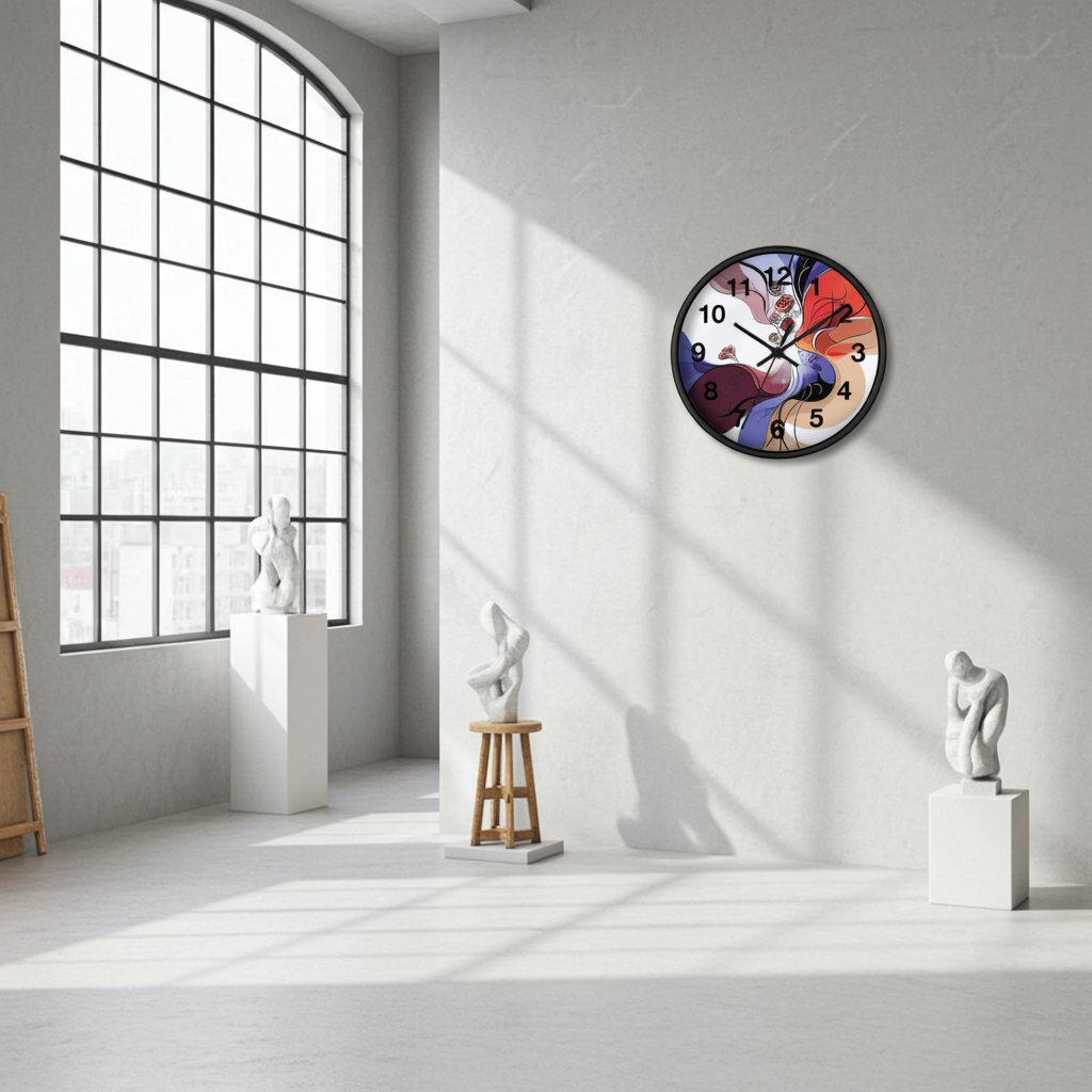 Abstract Multicolor Wall Clock